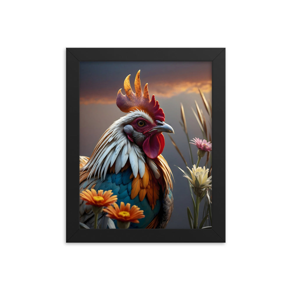 Cluck & Bloom Framed Art Print