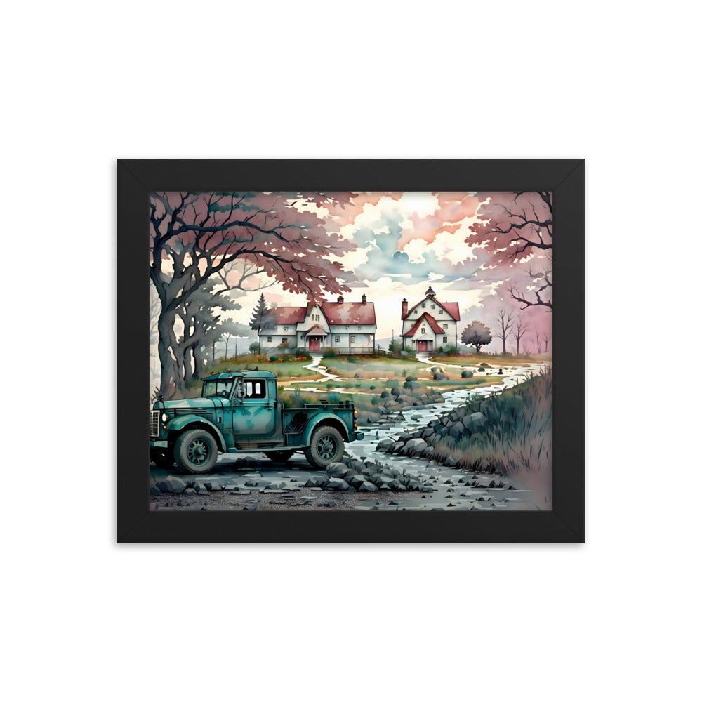 Old Truck's Tale Framed Art Print