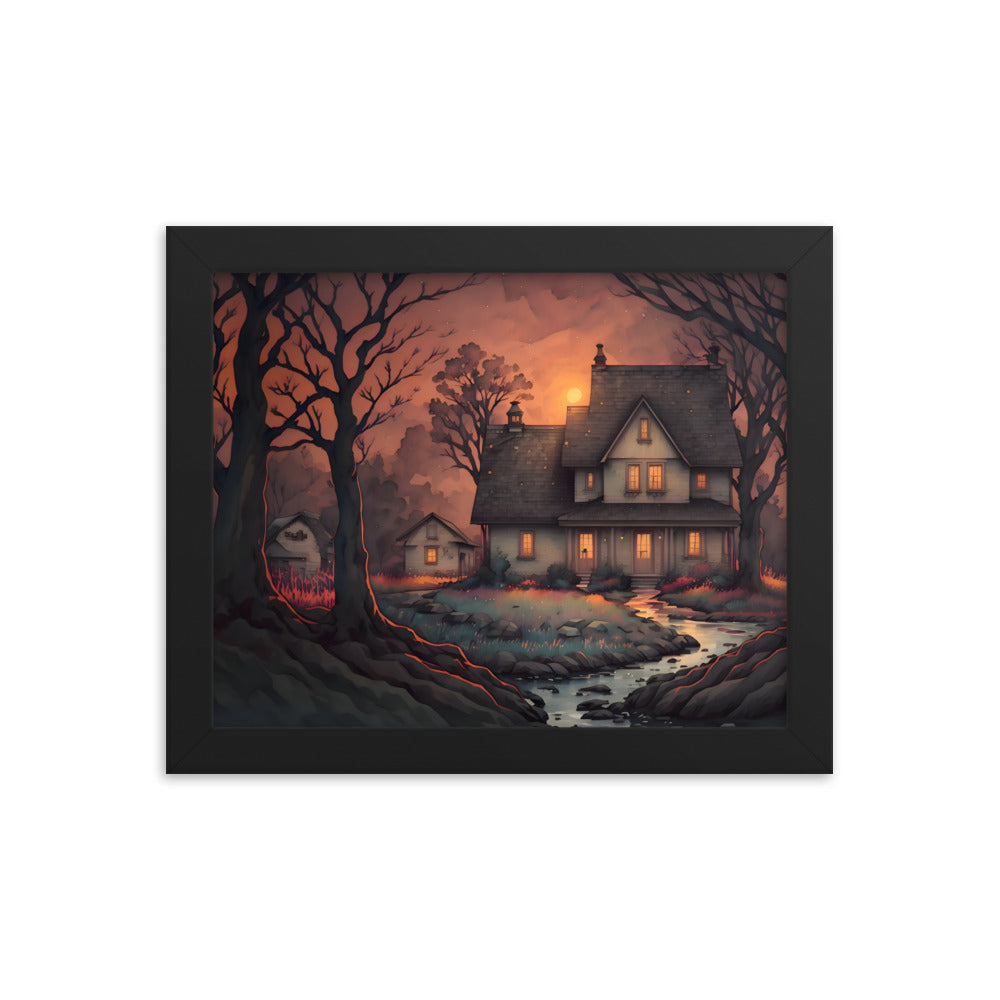 Twilight on the Farm Framed Art Print