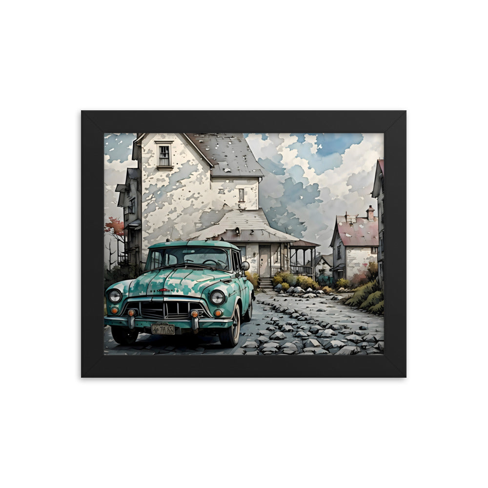 Weathered Wheels Framed Art Print