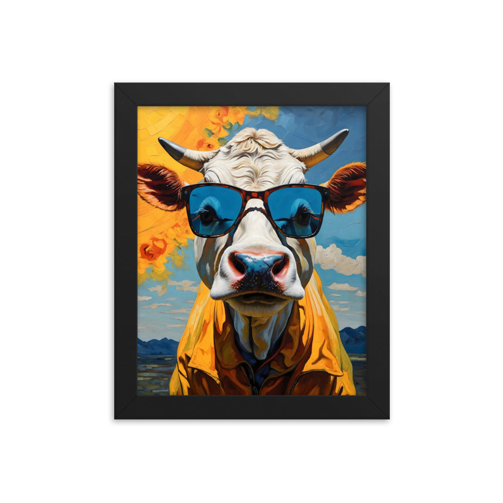 Sunshine Bovine Framed Art Print