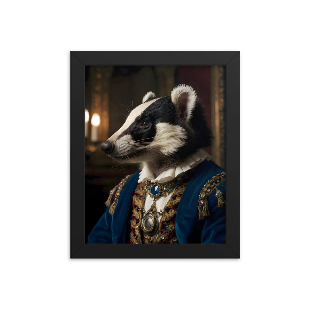 Baroque Badger Framed Art Print