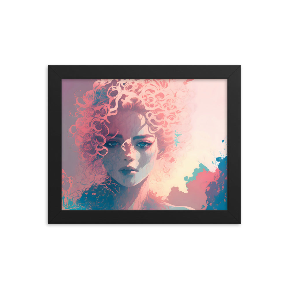 Curly Halo Framed Art Print