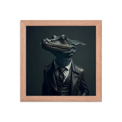 Dapper Dino Framed Print