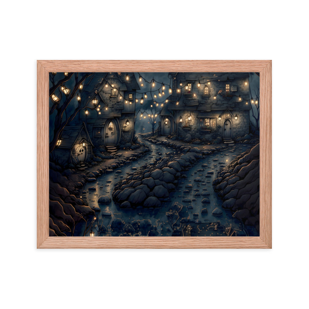 Villa in the Shadows Framed Art Print