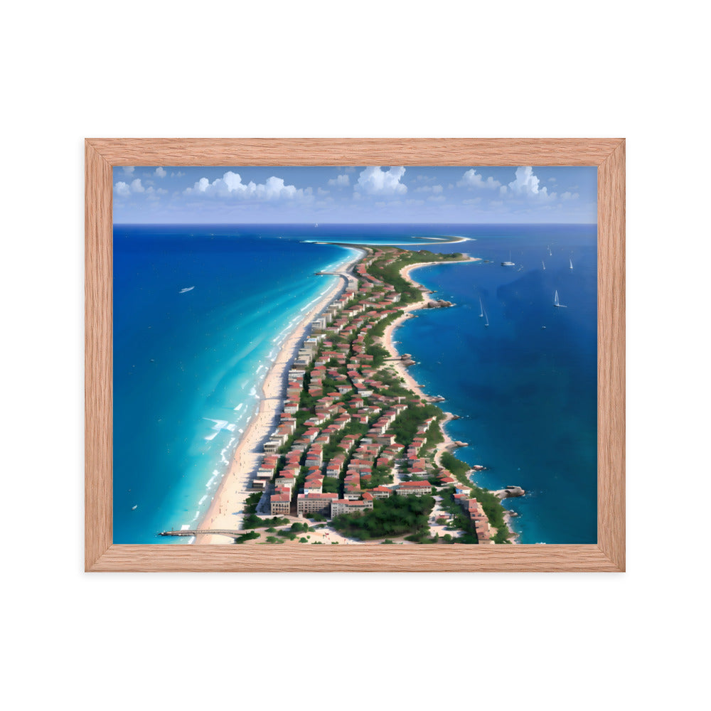 Cuba from the Clouds Framed Art Print