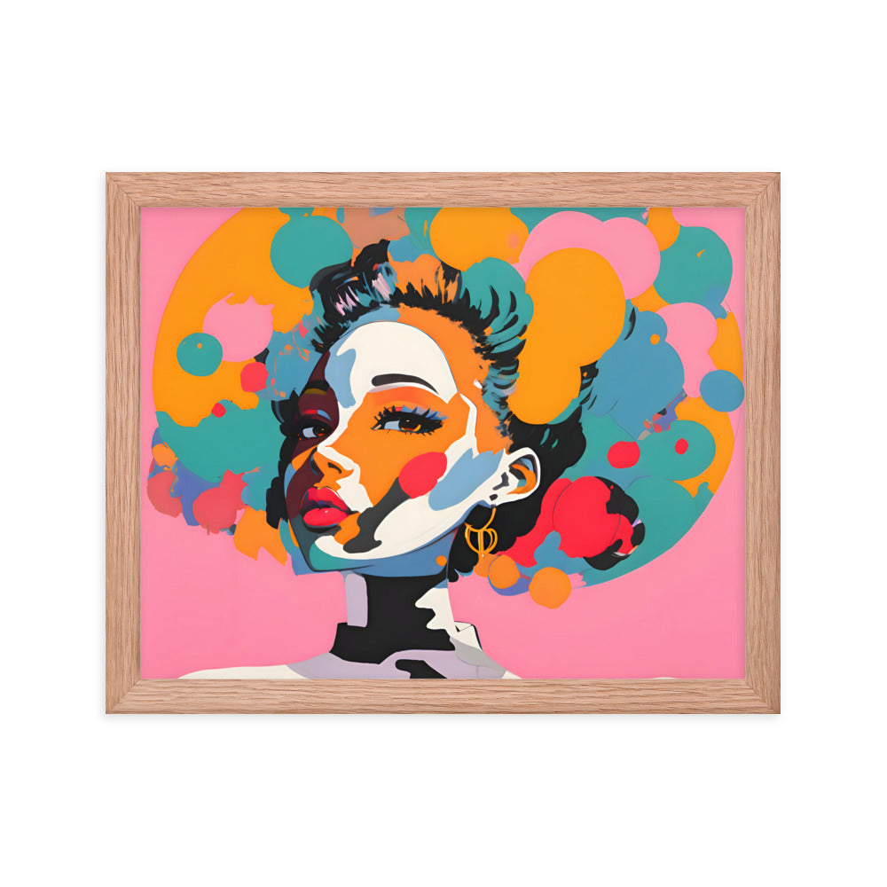 Vividly She Glows Framed Art Print