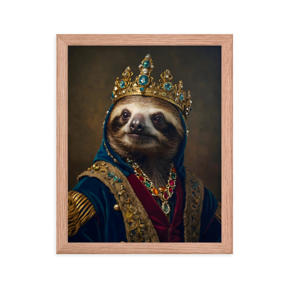 Lazy King Framed Art Print