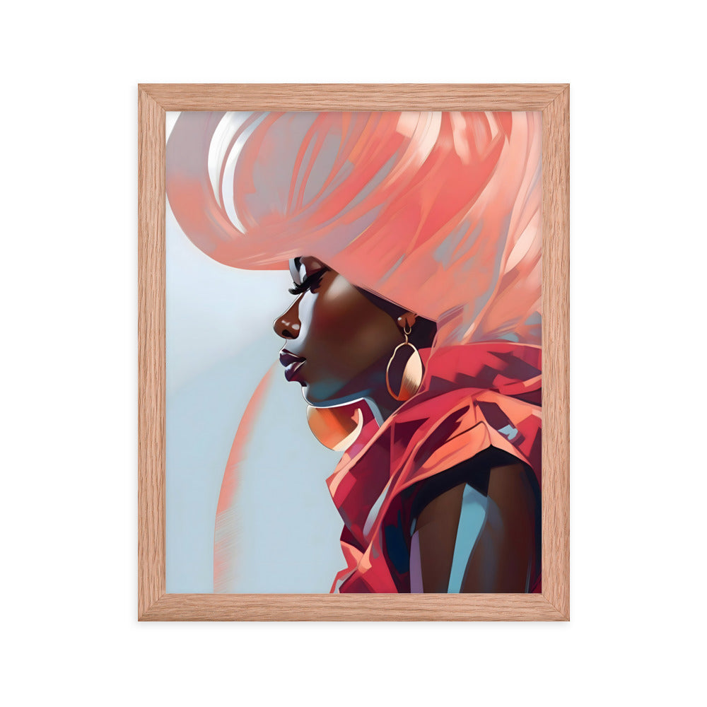 Her Pink Crown Framed Art Print