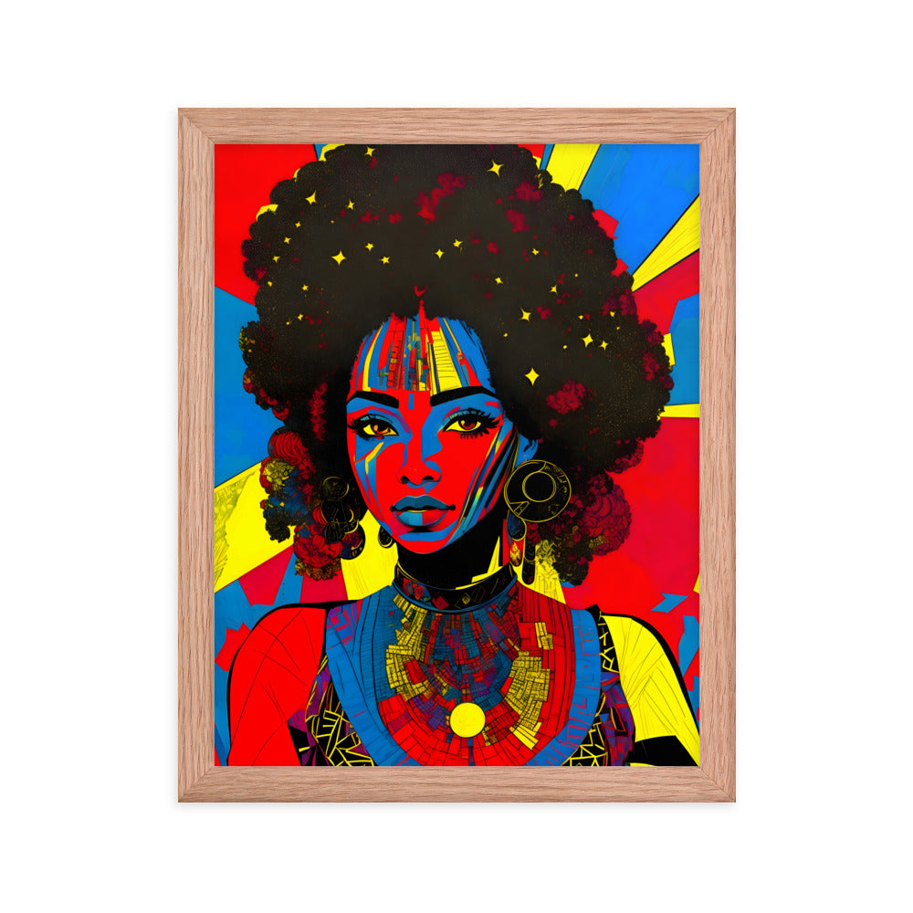 Afro Essence Framed Art Print