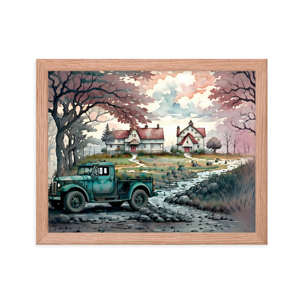 Old Truck's Tale Framed Art Print