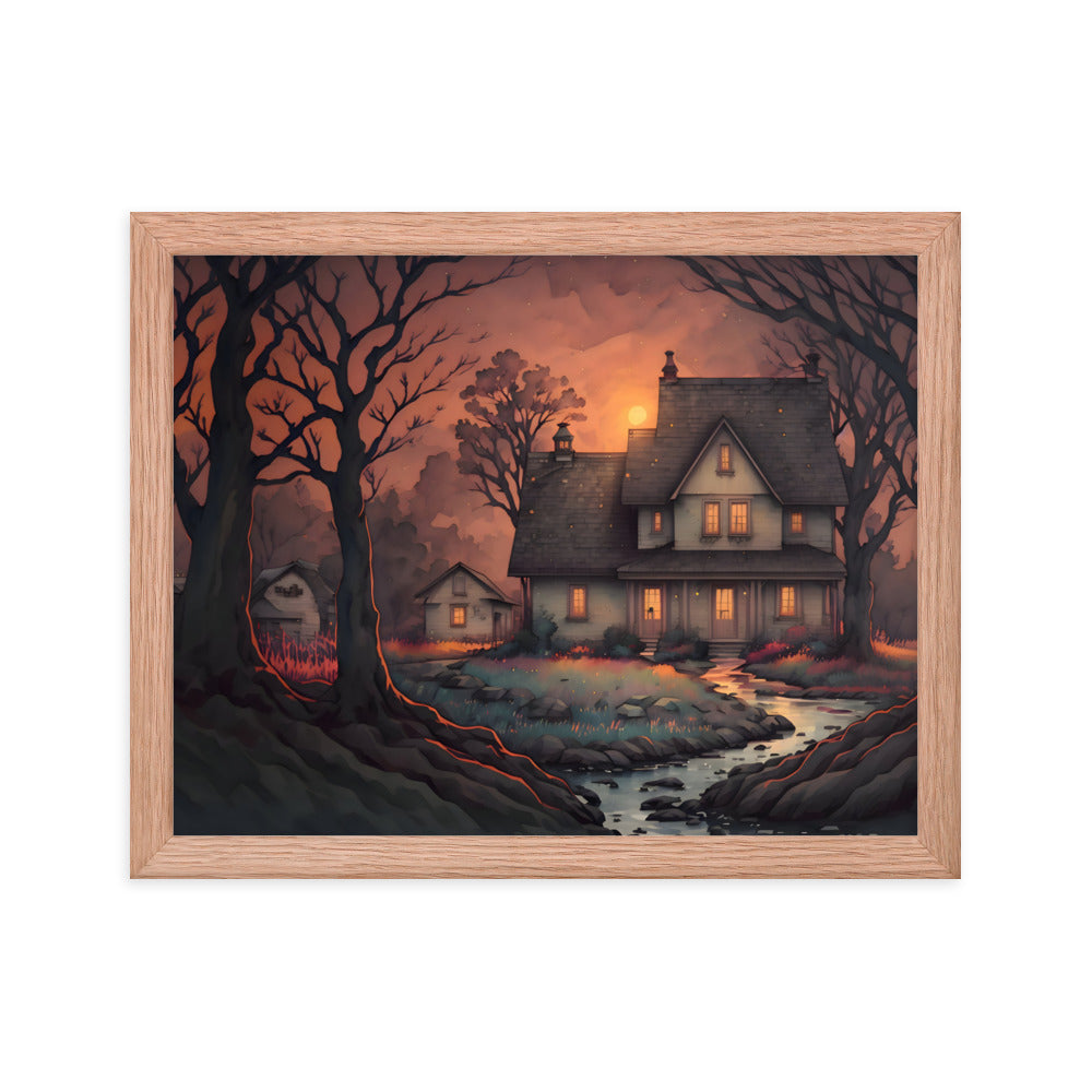 Twilight on the Farm Framed Art Print