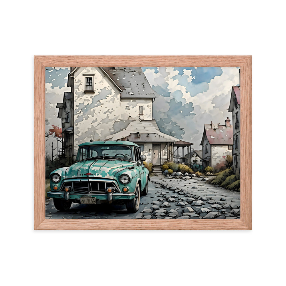 Weathered Wheels Framed Art Print