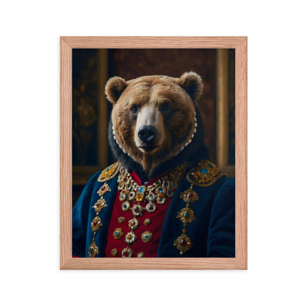 Genteel Grizzly Framed Art Print