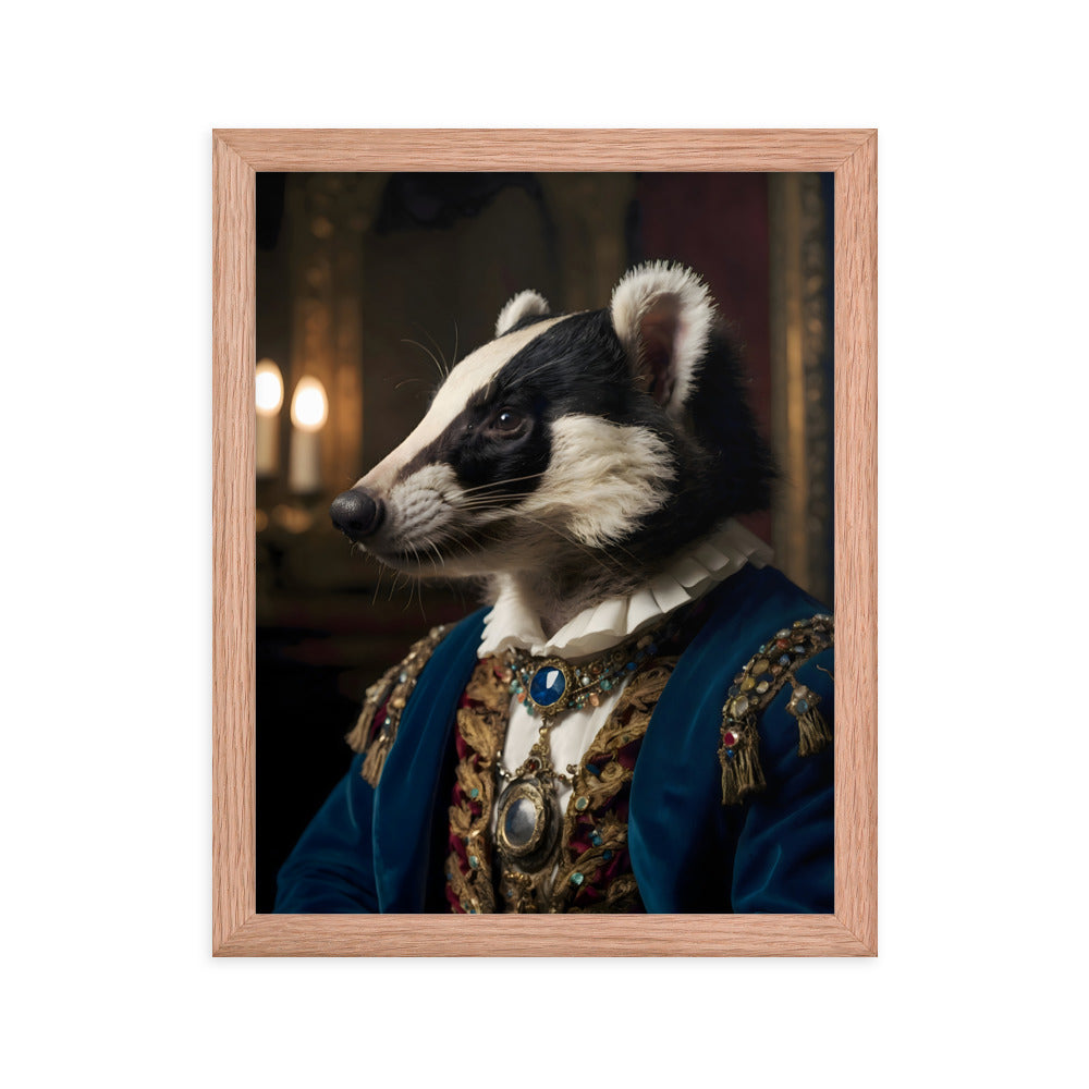 Baroque Badger Framed Art Print