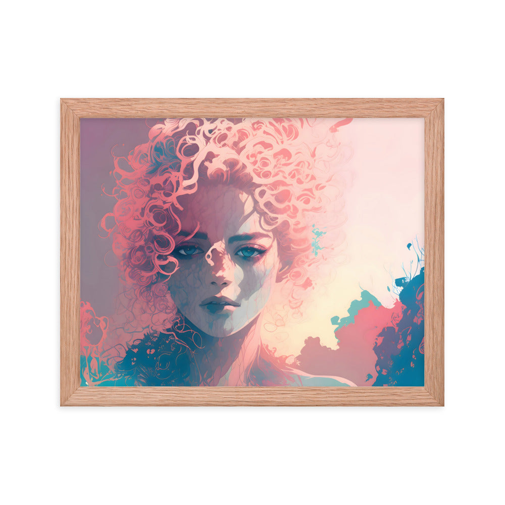 Curly Halo Framed Art Print