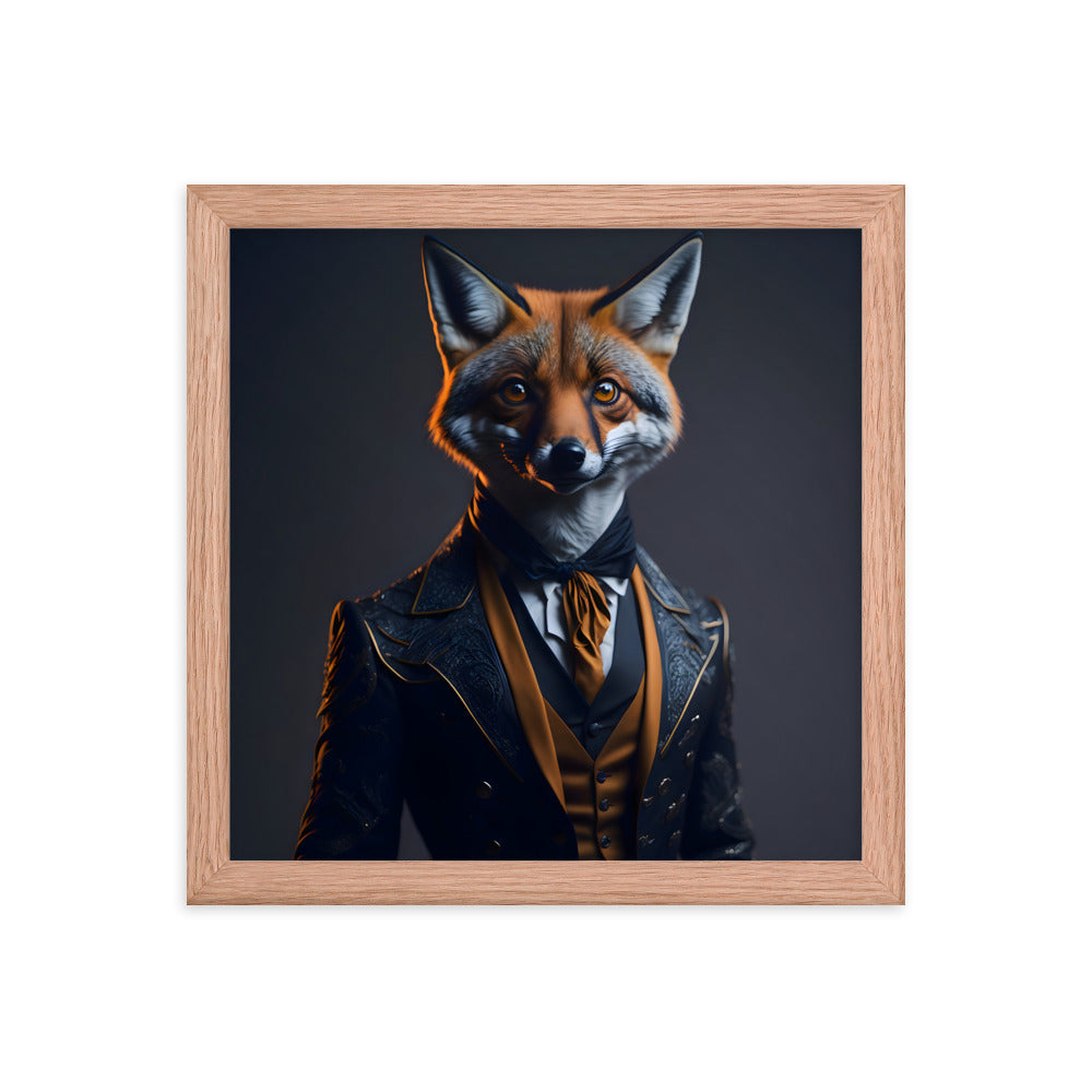 Fox in Finery Framed Art Print