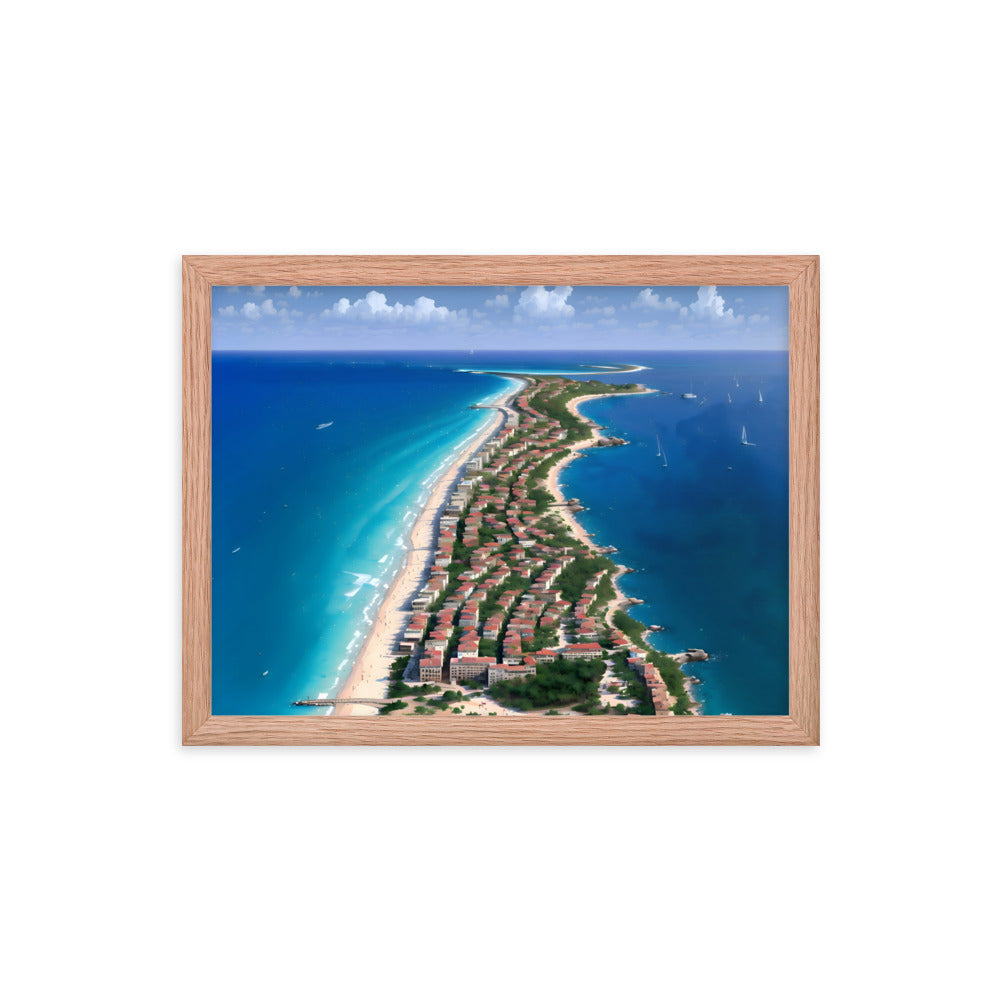 Cuba from the Clouds Framed Art Print