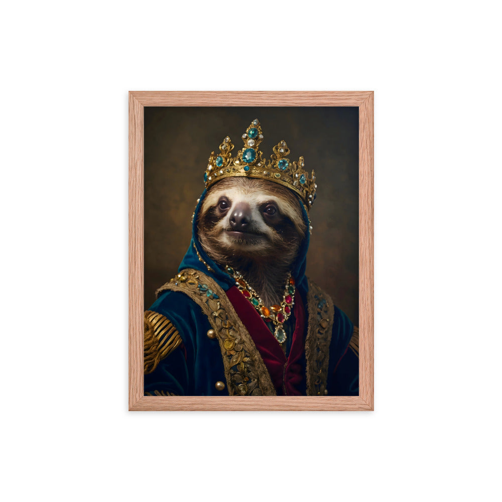 Lazy King Framed Art Print