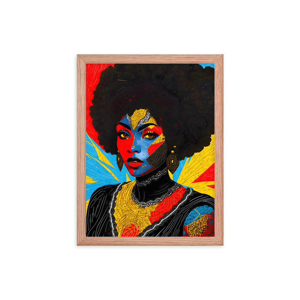 Crowned in Curls Framed Art Print