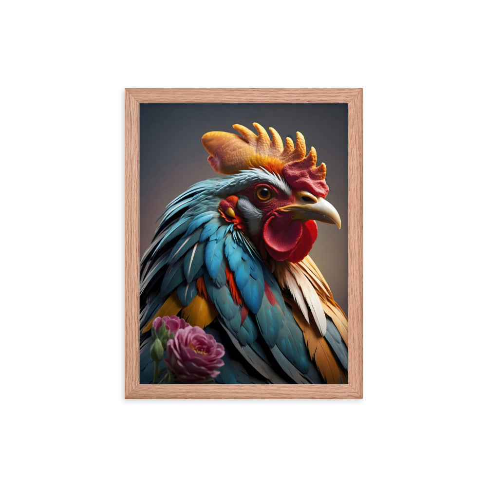 Fowl Face Framed Art Print