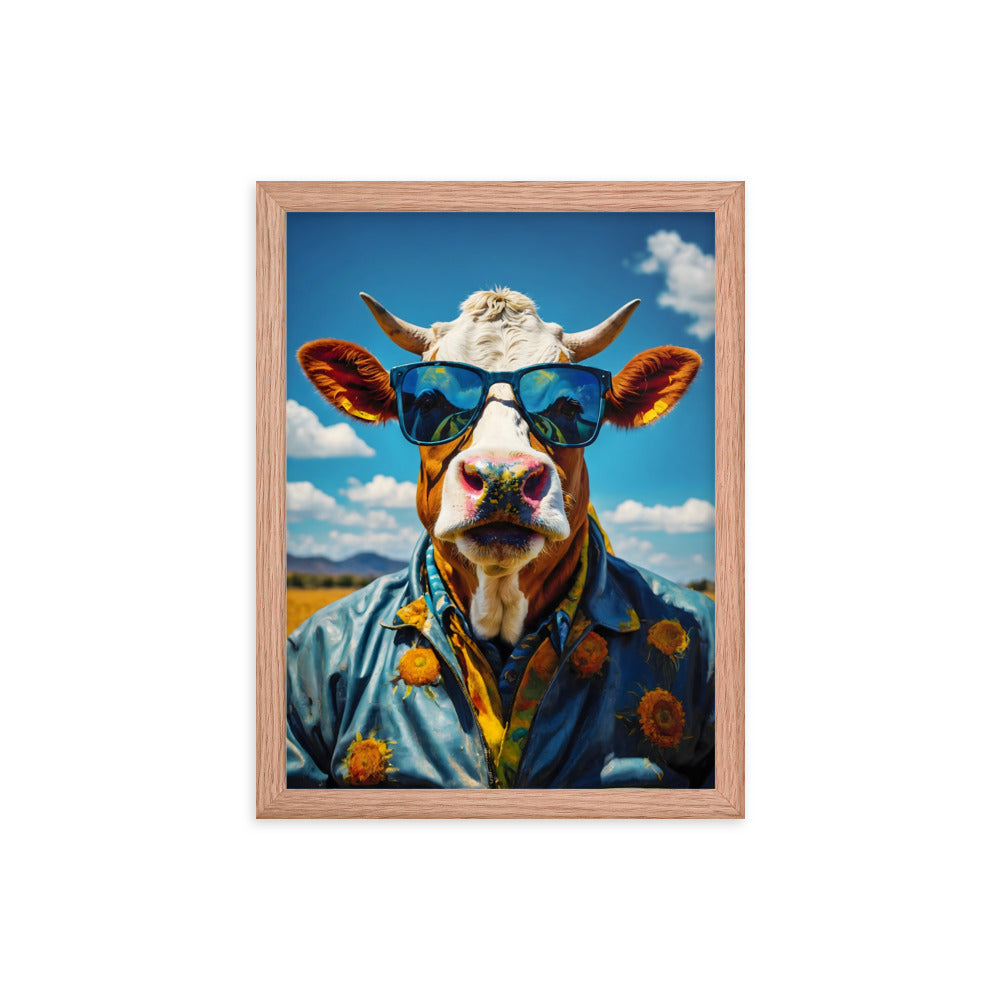 Moo-vin' in Style Framed Art Print