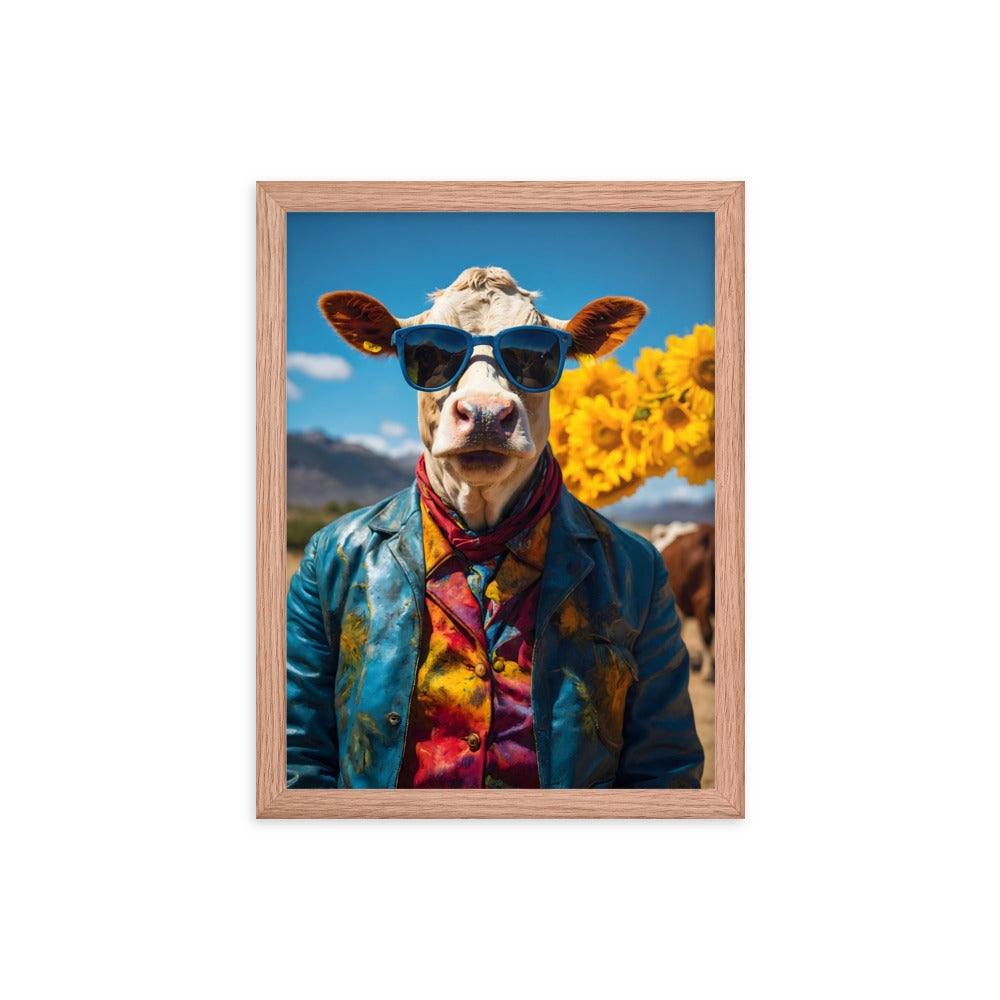 Sunny Moo-d Framed Art Print