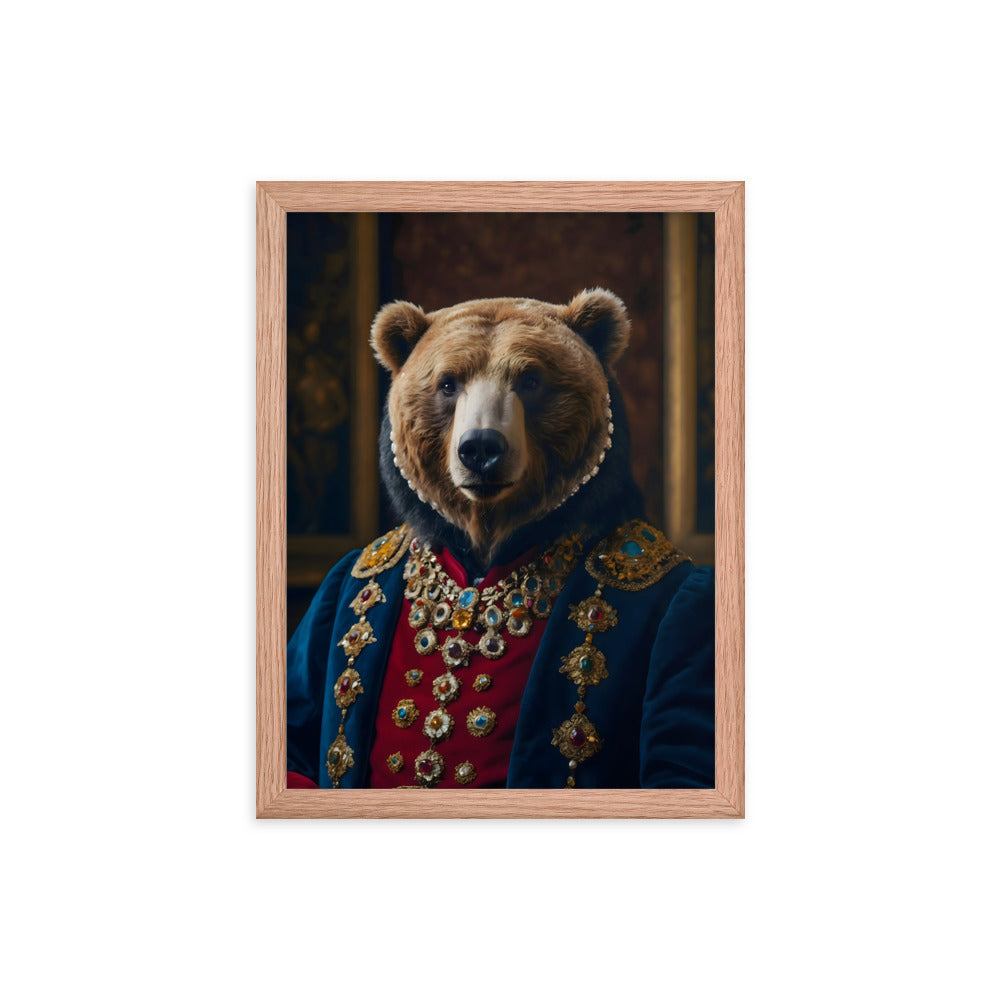 Genteel Grizzly Framed Art Print