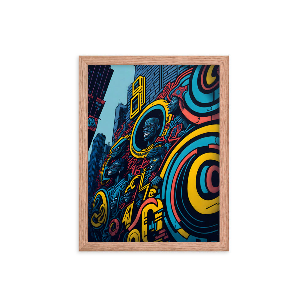 Faces of the City Framed Art Print