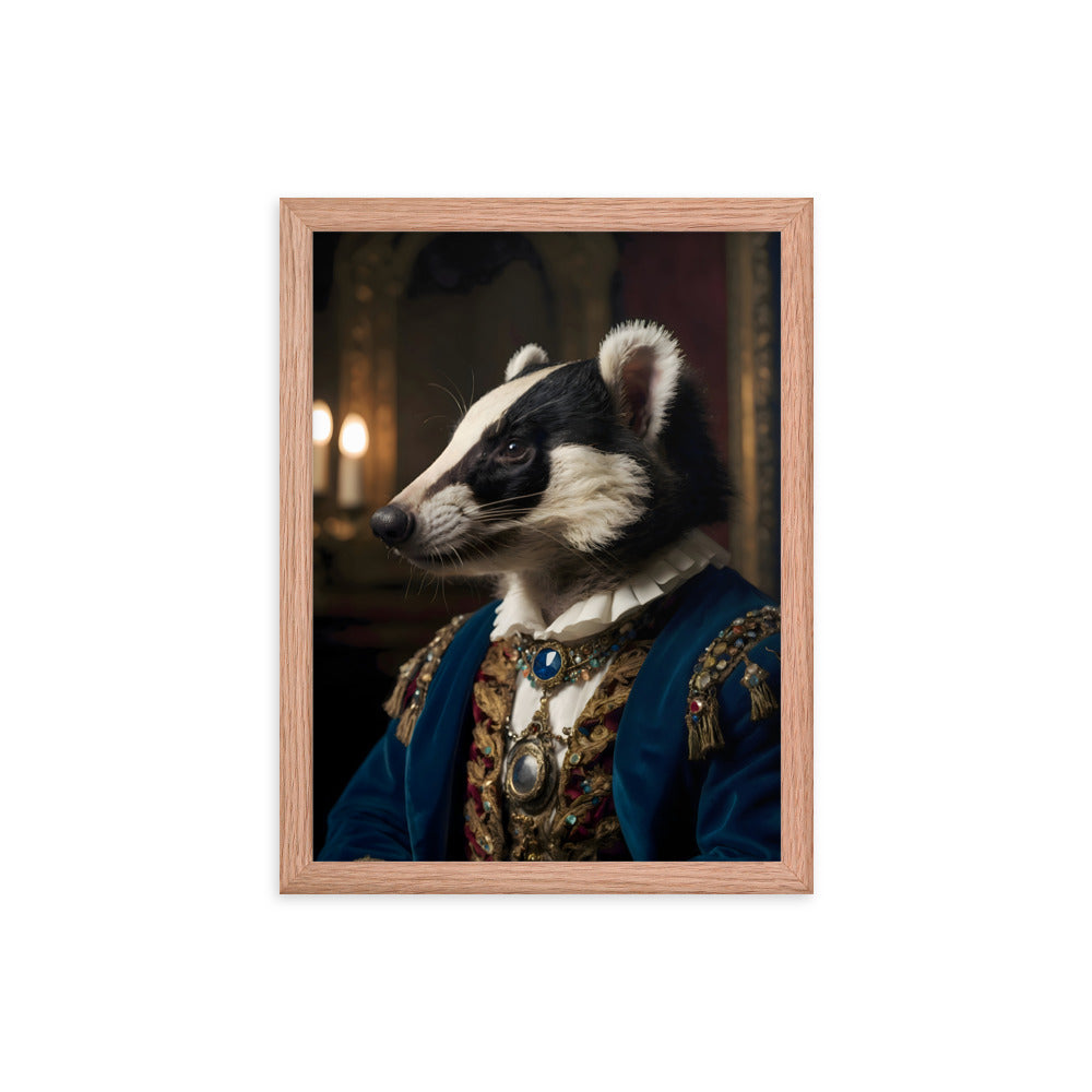 Baroque Badger Framed Art Print