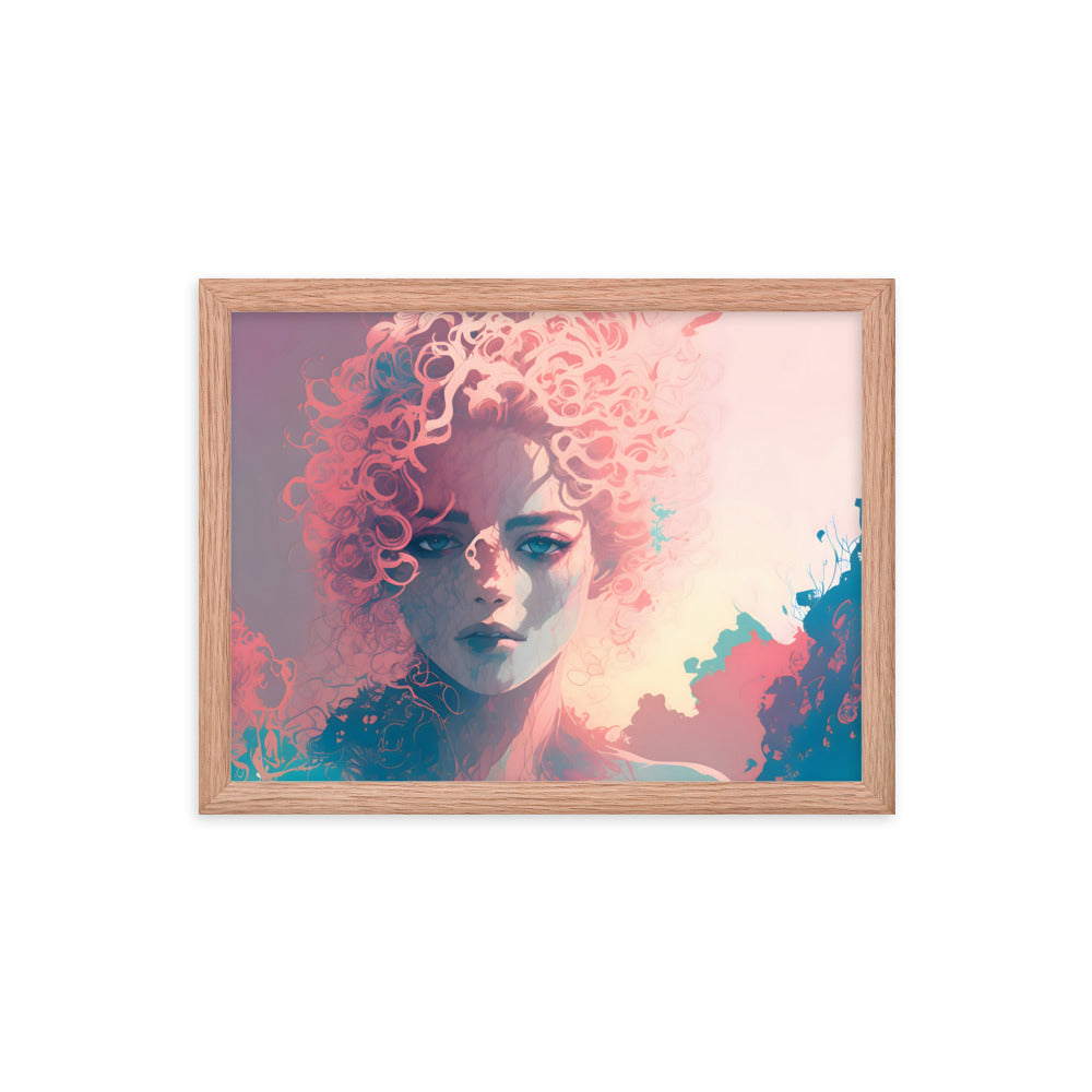 Curly Halo Framed Art Print