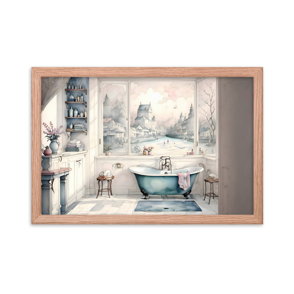 Bathing in Dawn's Light Framed Art Print