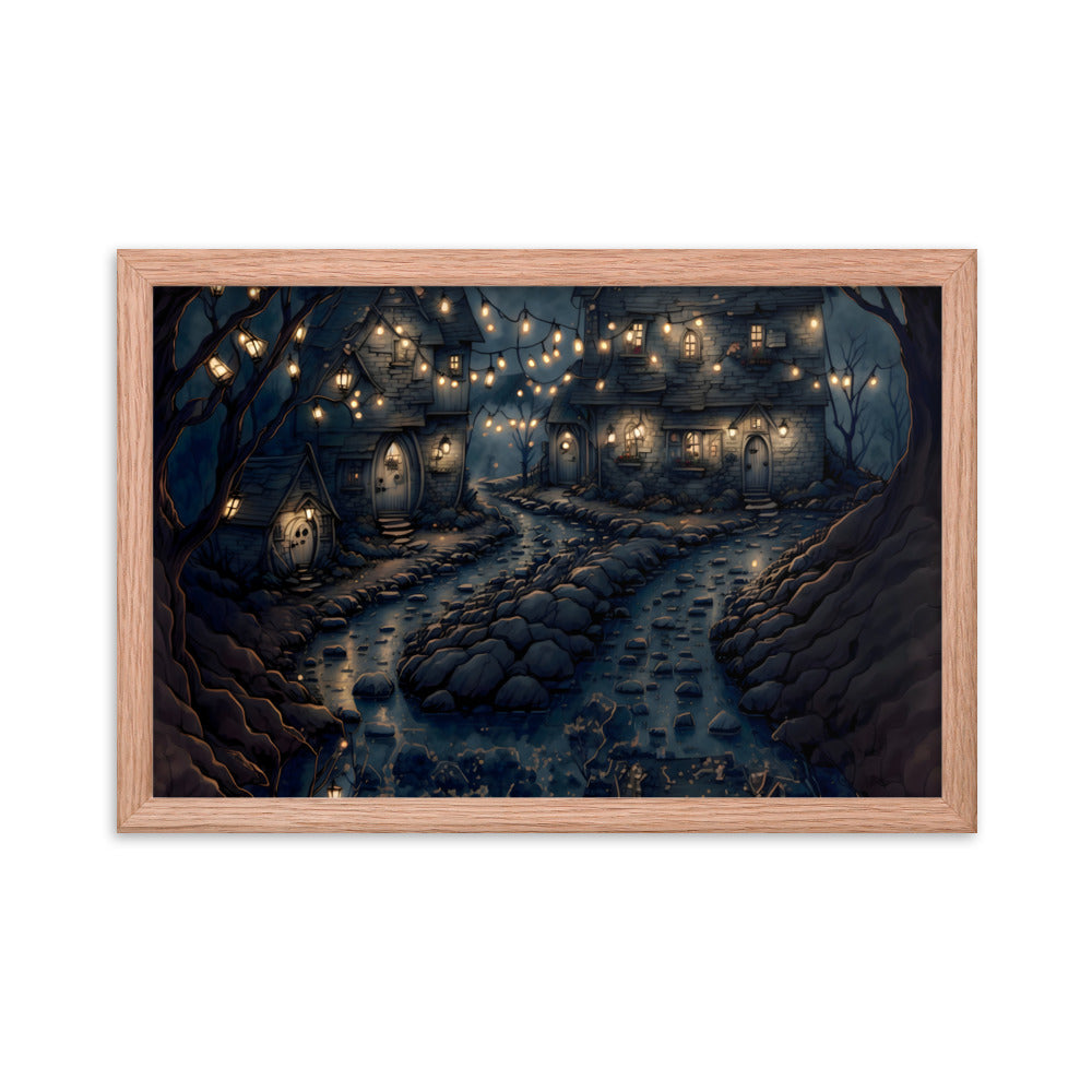 Villa in the Shadows Framed Art Print