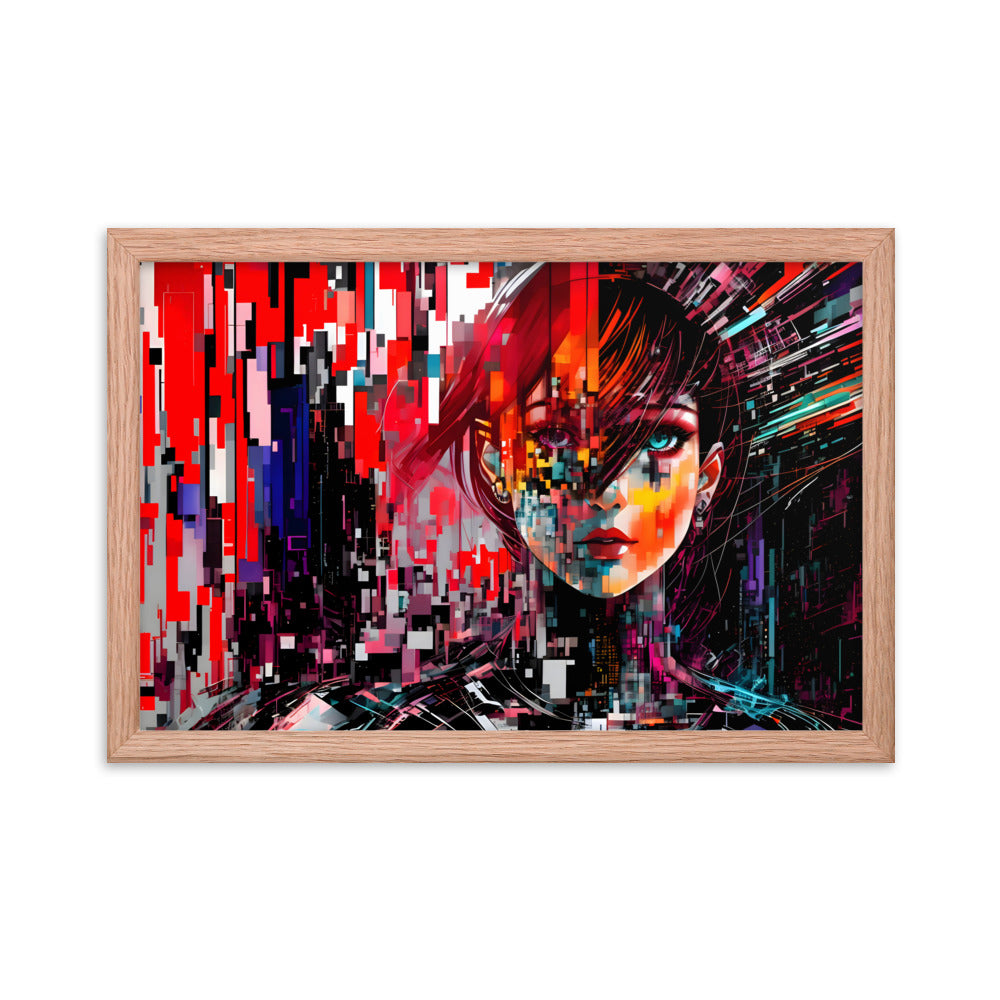 Fractured Beauty Framed Art Print