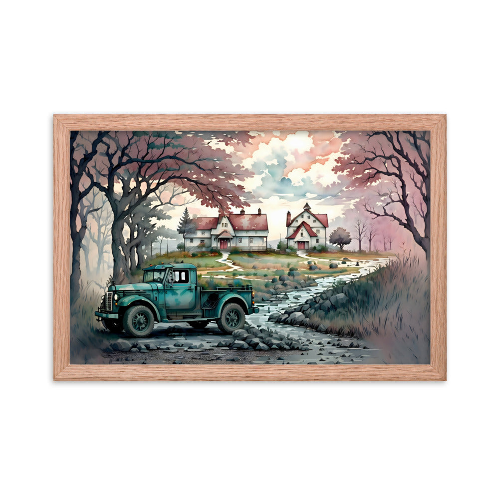 Old Truck's Tale Framed Art Print