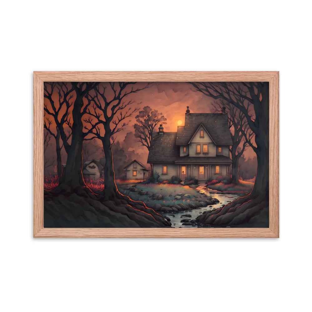 Twilight on the Farm Framed Art Print