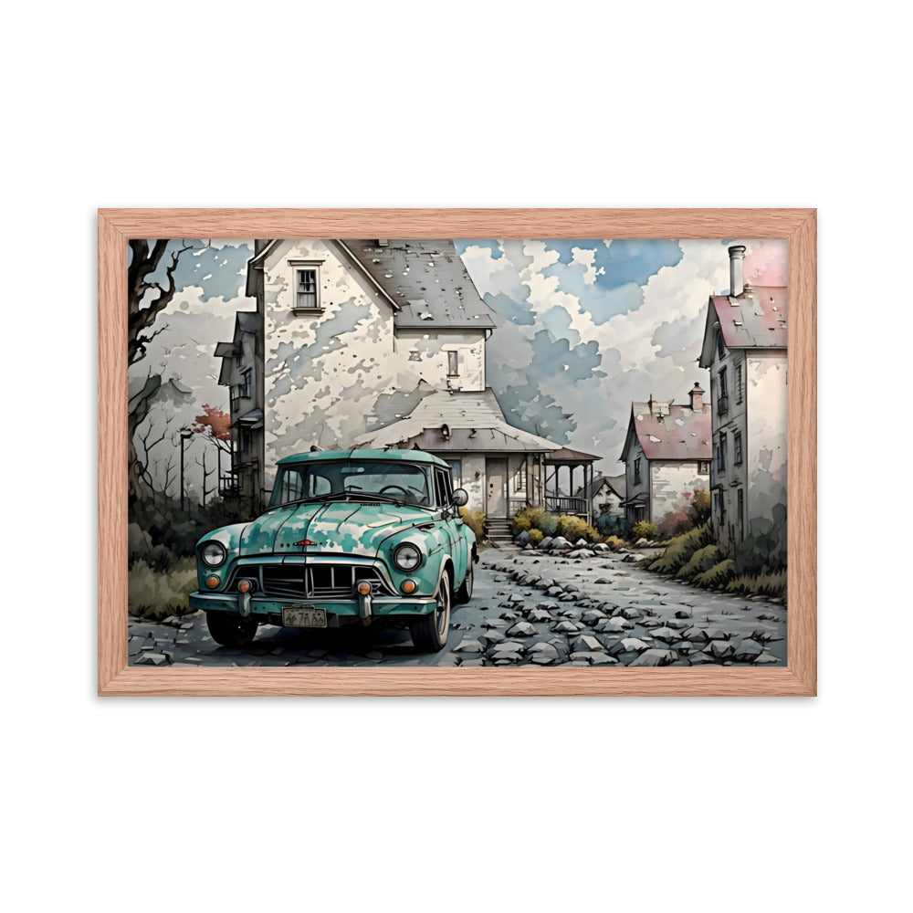 Weathered Wheels Framed Art Print