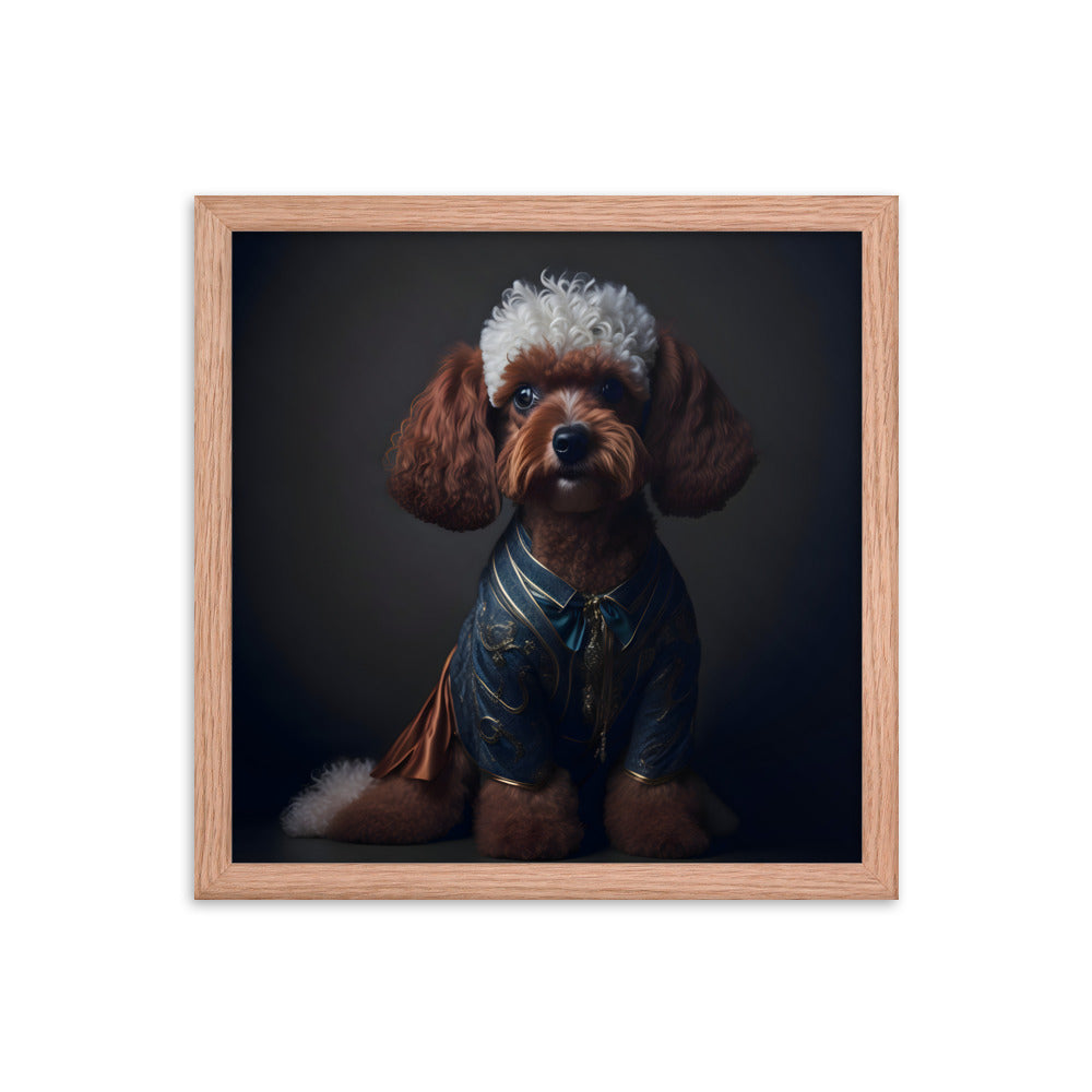 Poodle of the Palace Framed Art Print