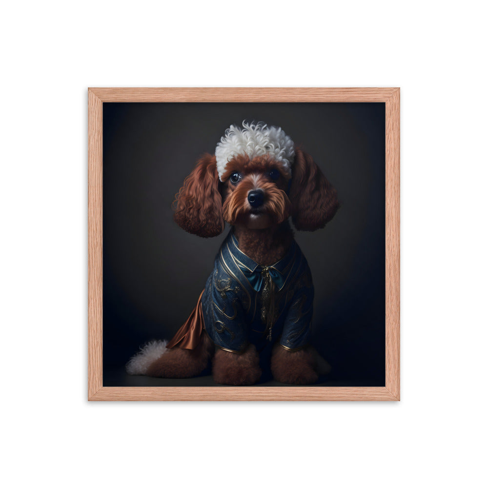 Poodle of the Palace Framed Art Print