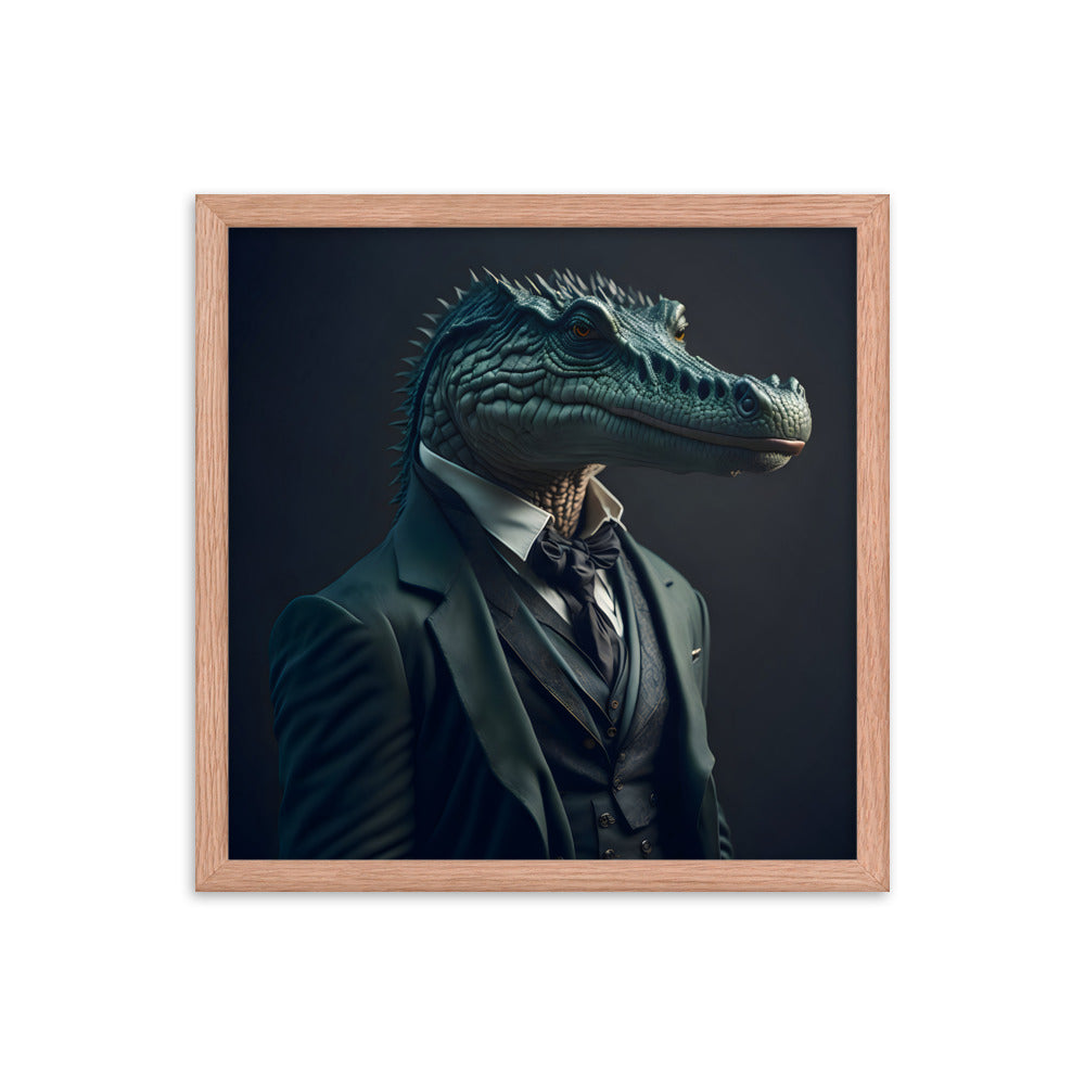 Classy Croc Framed Art Print