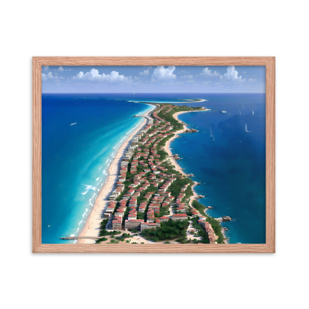 Cuba from the Clouds Framed Art Print