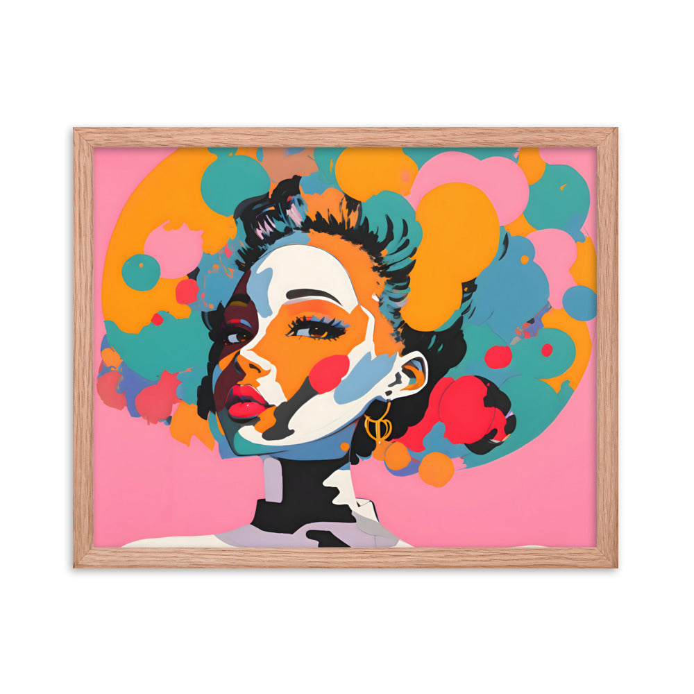 Vividly She Glows Framed Art Print