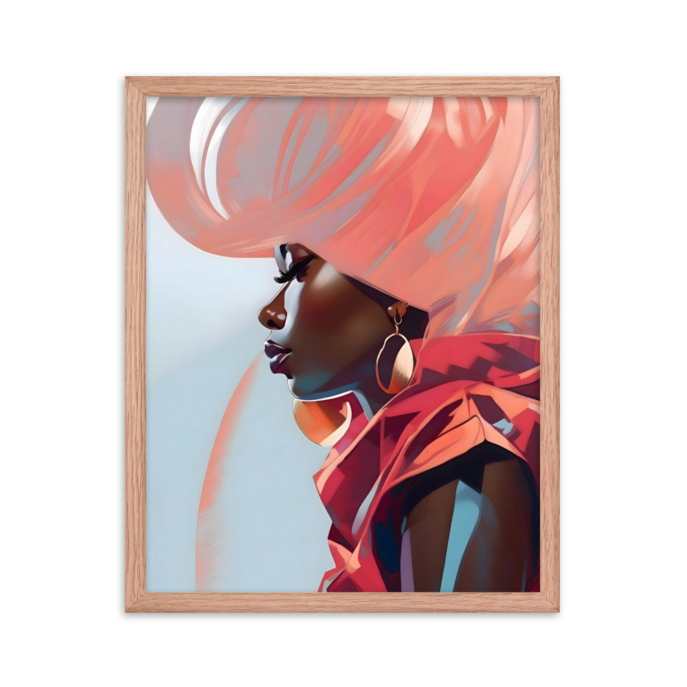 Her Pink Crown Framed Art Print