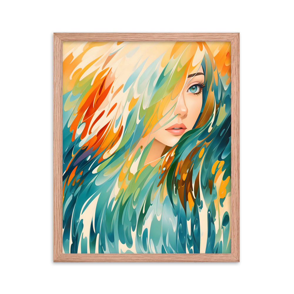 Flowing Beauty Framed Art Print