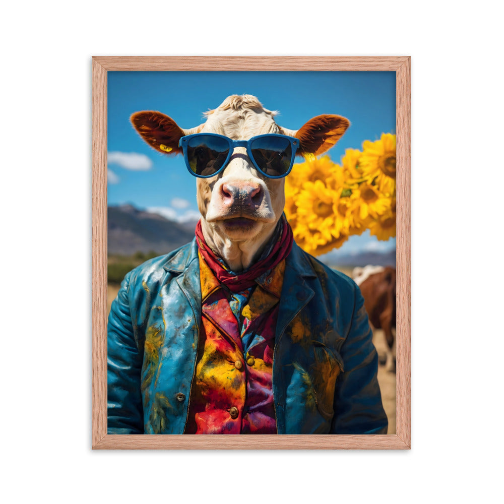 Sunny Moo-d Framed Art Print