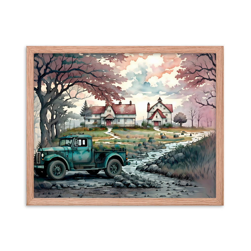 Old Truck's Tale Framed Art Print