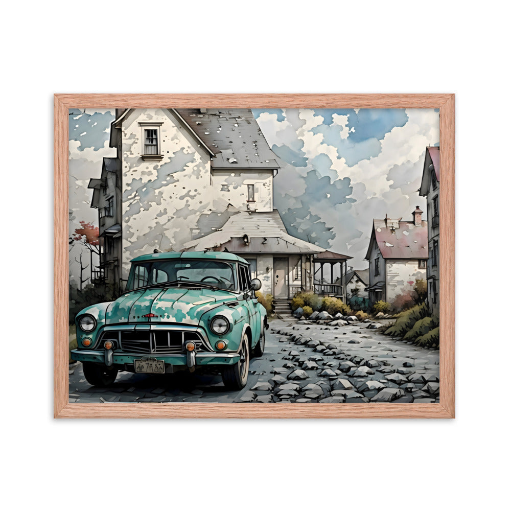 Weathered Wheels Framed Art Print