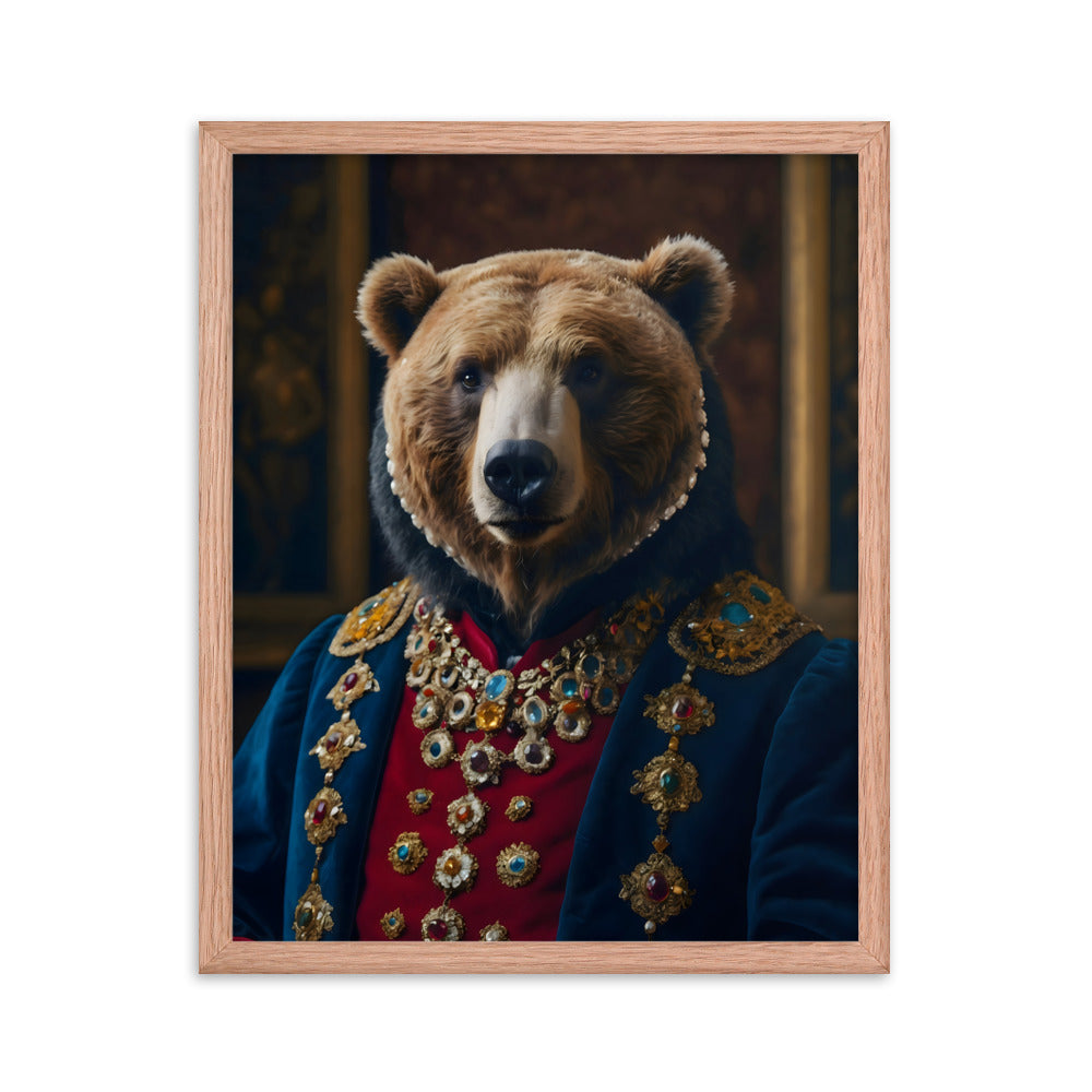 Genteel Grizzly Framed Art Print