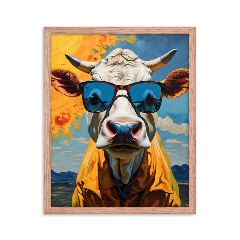 Sunshine Bovine Framed Art Print