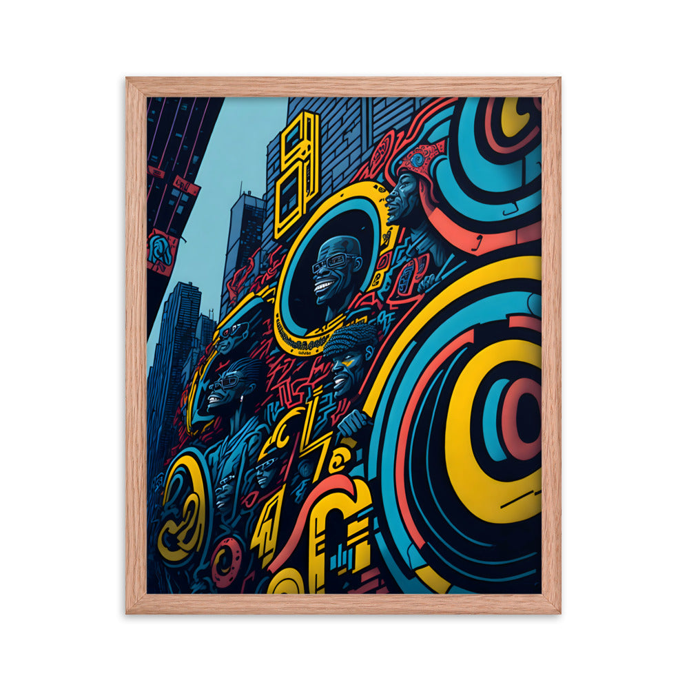 Faces of the City Framed Art Print